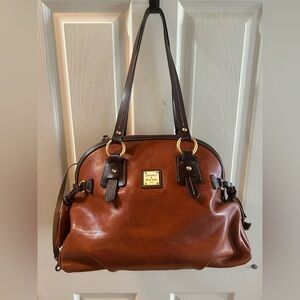 Dooney & Bourke Medium Natural Leather Toledo Florentine Shoulder Bag w/serial#.